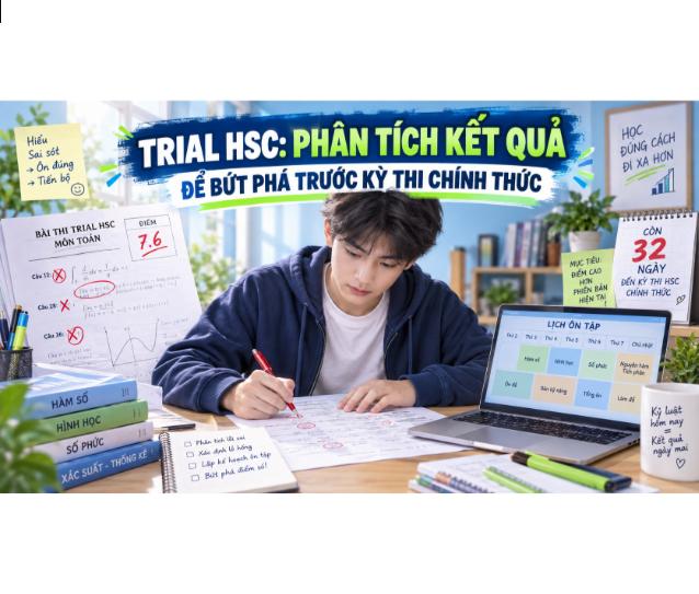 Trial HSC Toán: Cách Tận Dụng Kết Quả Để Bứt Phá Trước Kỳ Thi Chính Thức