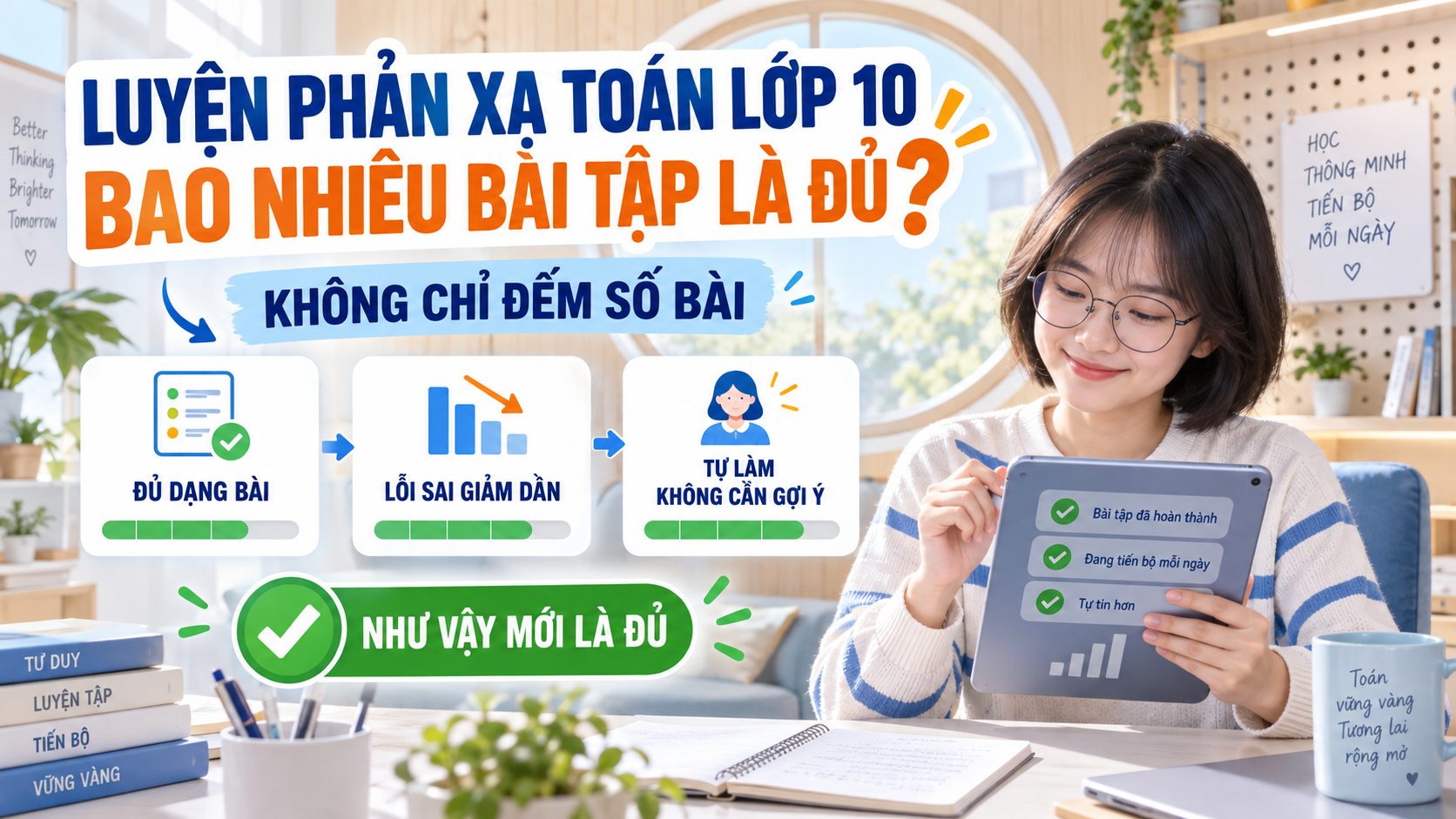 4. Luyện phản xạ Toán lớp 10: bao nhiêu bài tập là đủ?