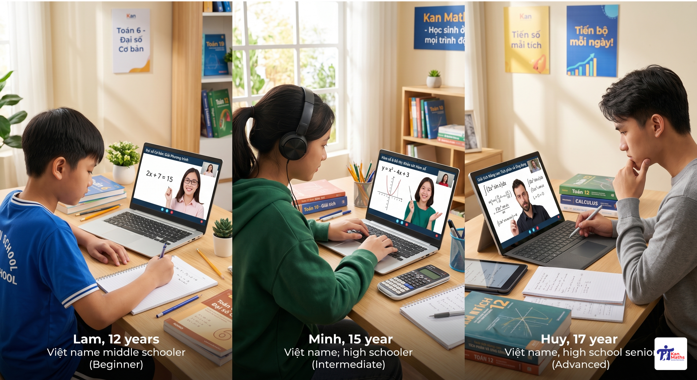 Kan Math phù hợp với học sinh đang ở trình độ nào?