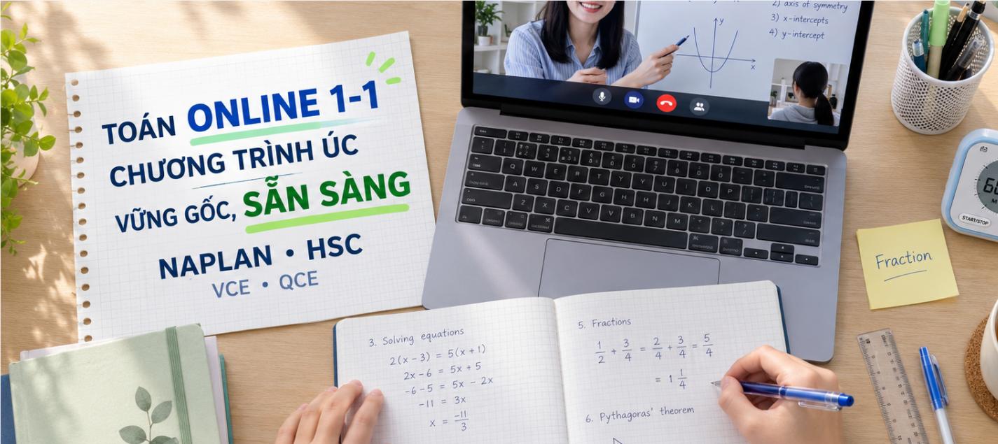 Khóa Học Toán Online KanMath: Đồng Hành Cùng Học Sinh Việt Học Chương Trình Úc