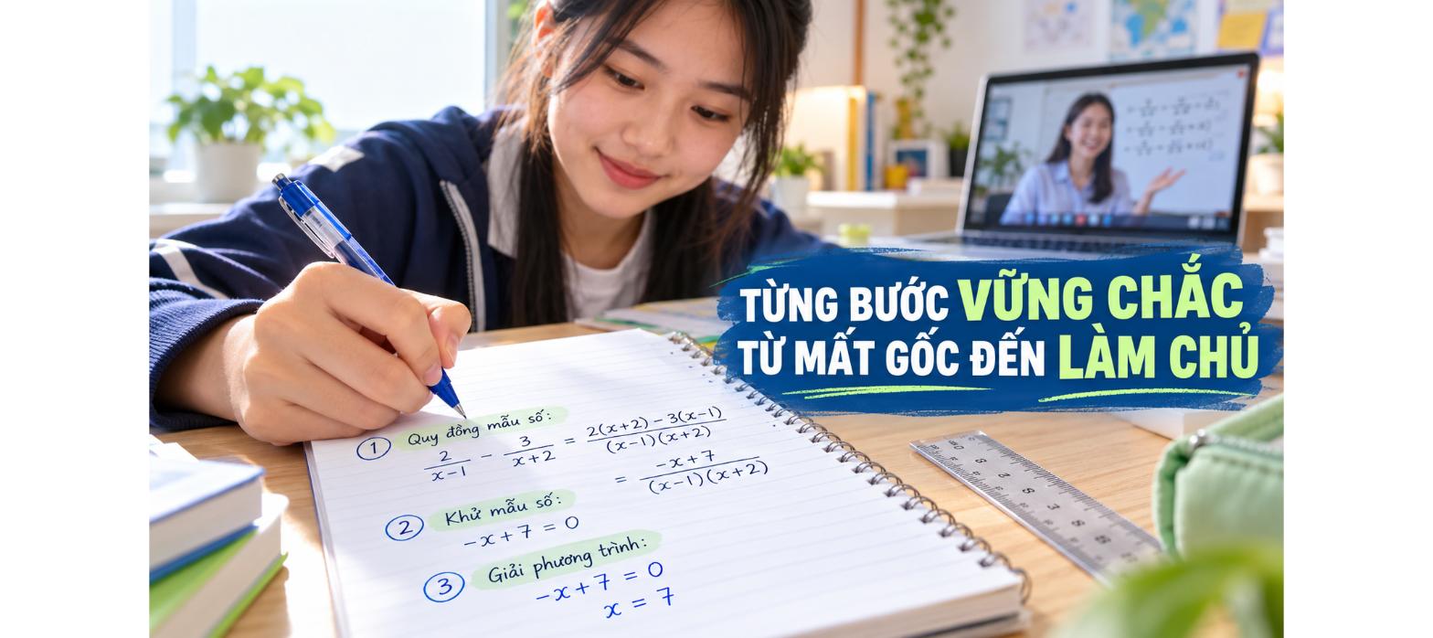 Từ mất gốc đến vững Solving Equations with Algebraic Fractions – Year 10