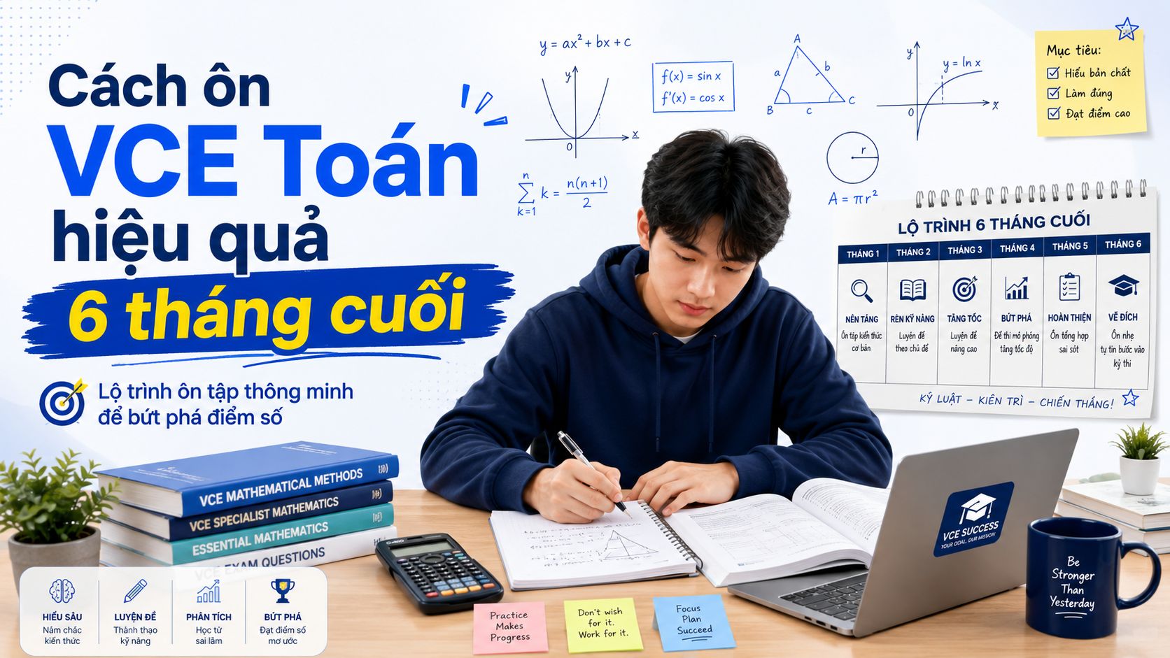 Cách ôn VCE Toán hiệu quả 6 tháng cuối